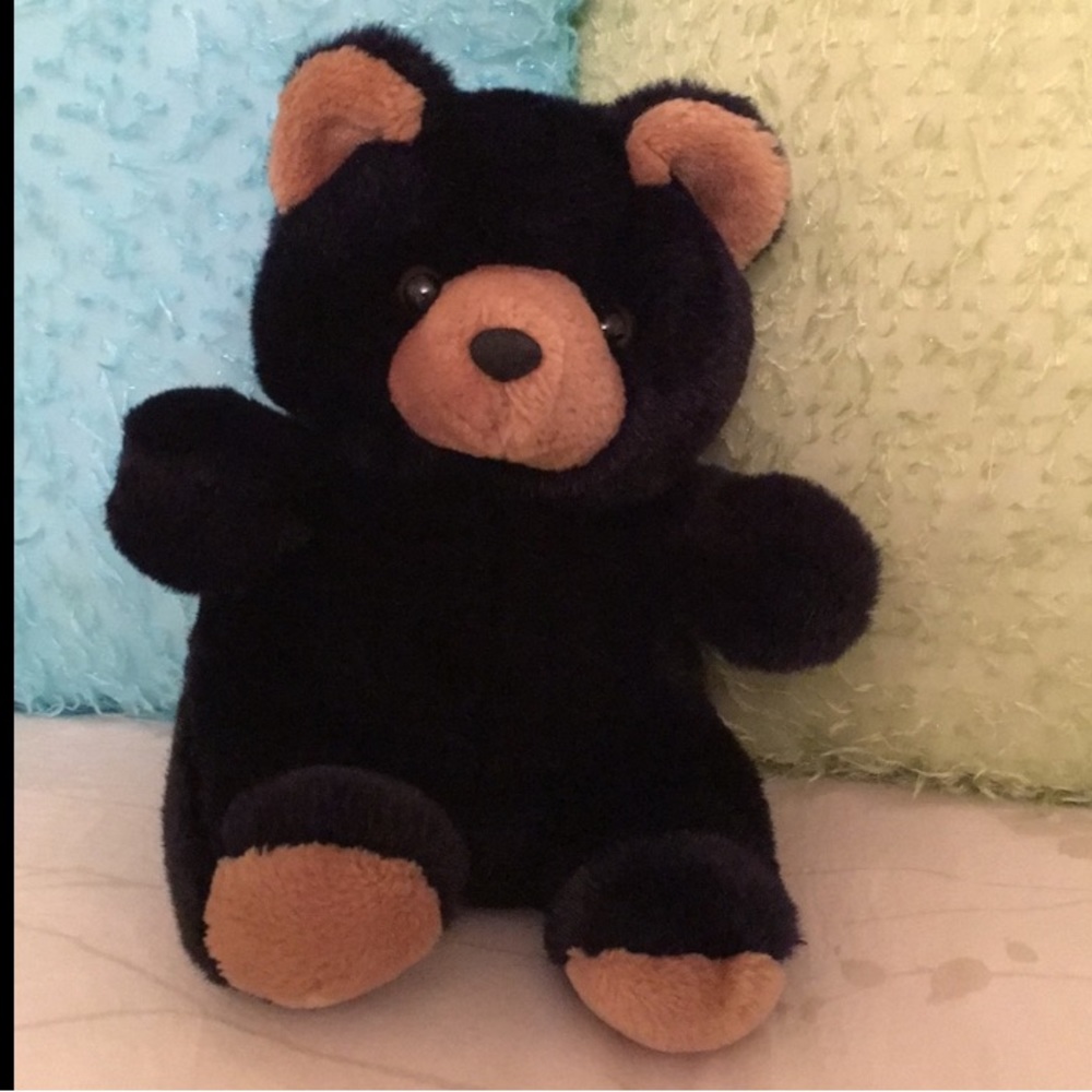 Plush Cuddly Soft Black Teddy Bear Stuffed Animal NWOT